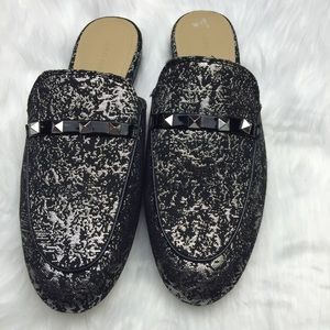 NWOT Marc Fisher Slip-on Metallic Mules